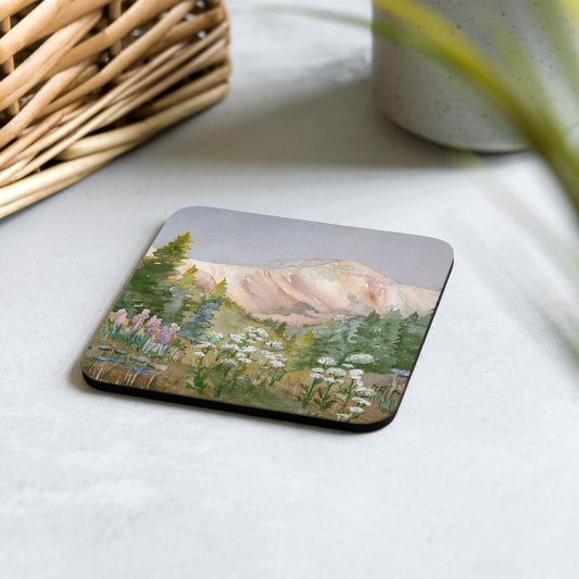 In Spirit Basin, Colorado Cork-back Coaster