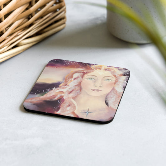 Celtic Goddess Brigit Cork-back coaster