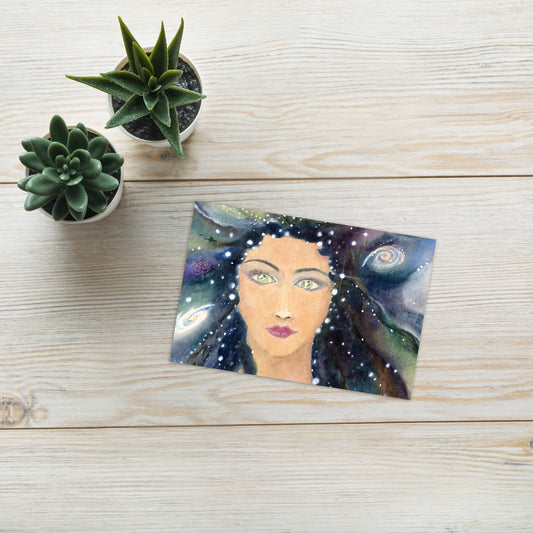 Galaxy Gal Note Card