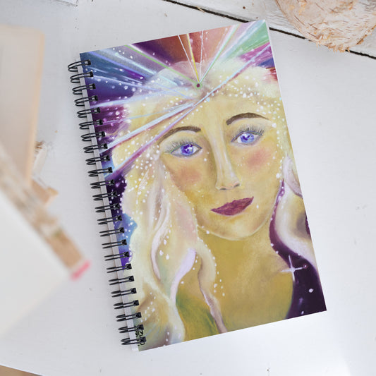 Goddess of Light Spiral Notebook